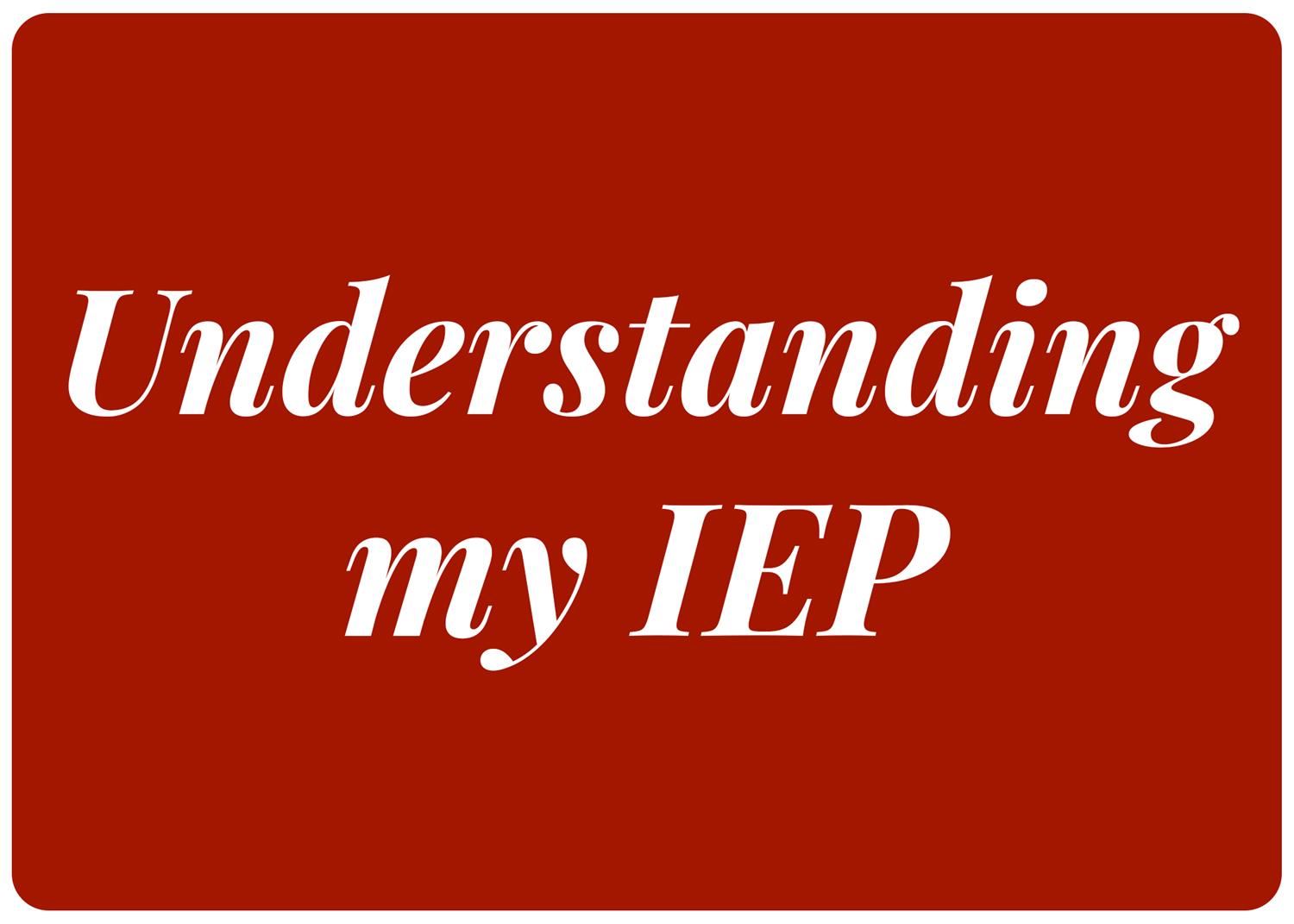 Understanding my IEP Button 